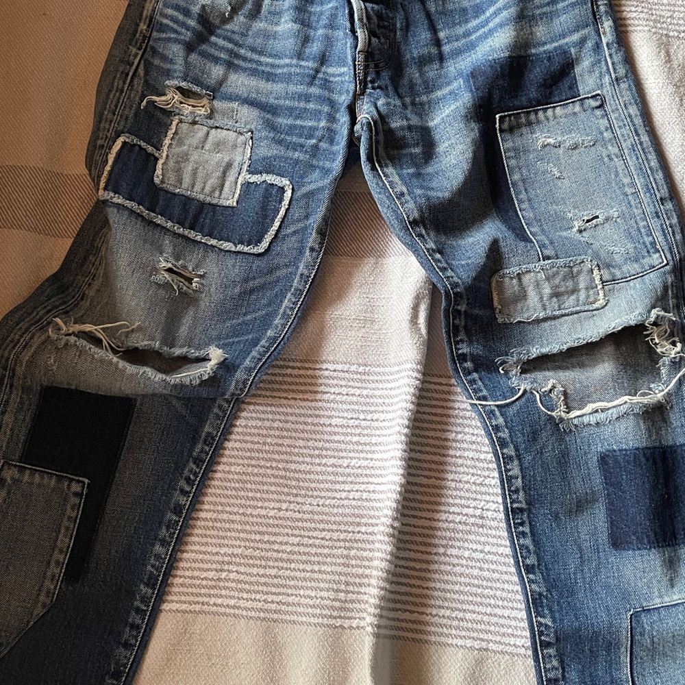 Moussy Patchwork Medium Blue Jeans - image 2